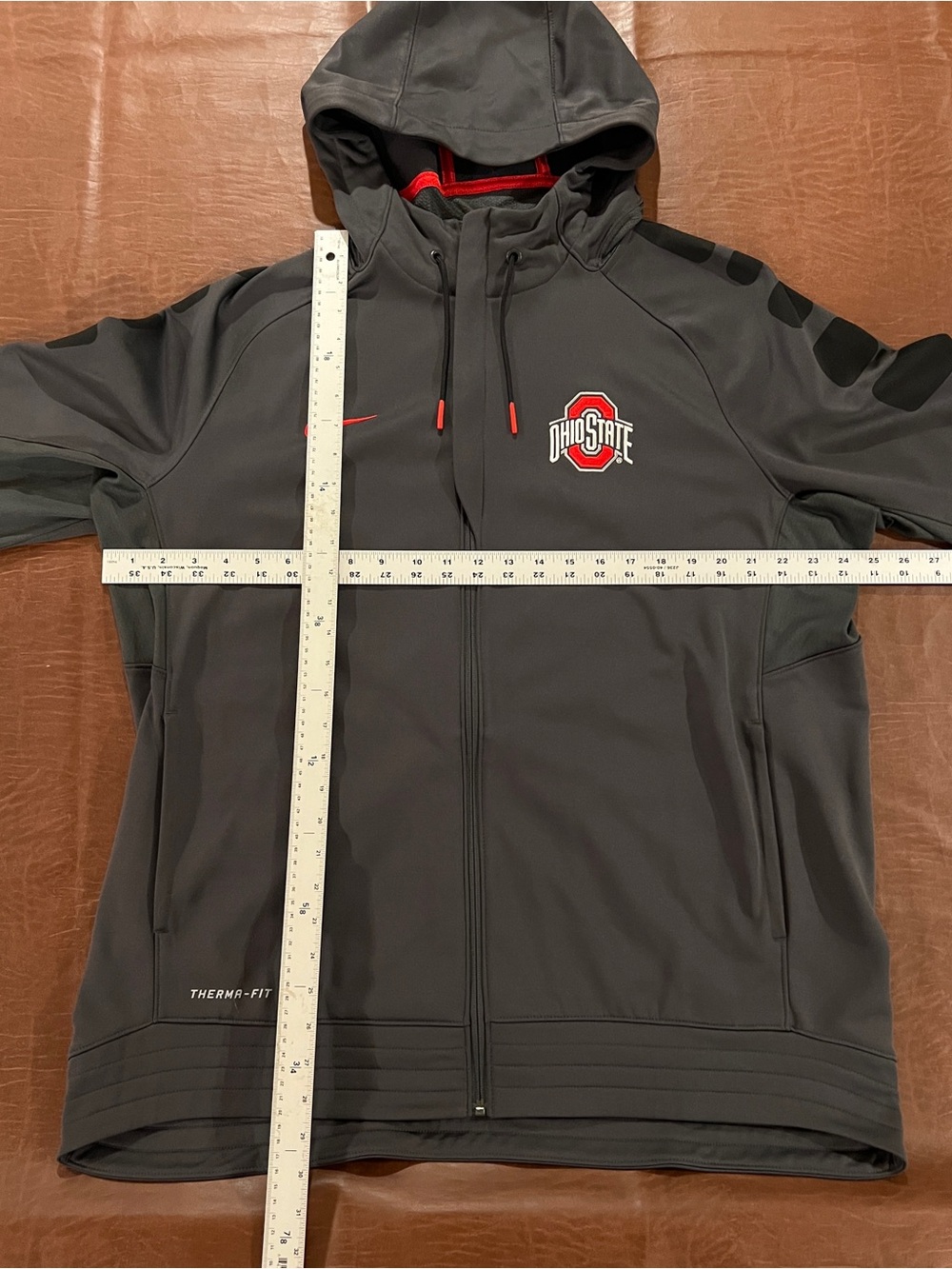 Nike Therma-Fit Elite Ohio State Buckeyes Men’s Full Zip Hoodie - Size XL - Picture 14 of 16